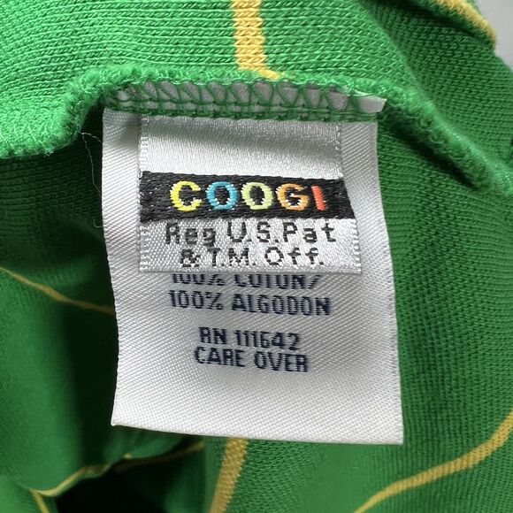 Coogi Long Sleeve Polo Shirt Mens Size 4XL Green Yellow Striped Embroidered VTG - Picture 11 of 16